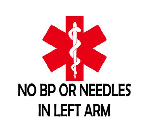 uolbp|no bp left arm sign.